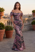 Kos Couture Vestido de Noche Largo Formal con Hombros Descubiertos