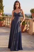 Kos Couture Vestido de Noche Largo Formal con Falda Amplia