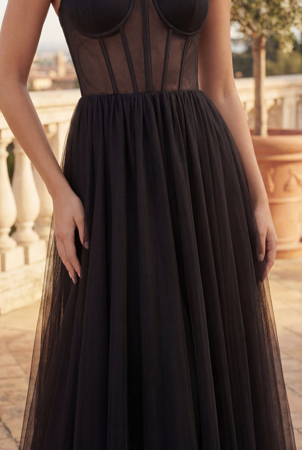 Kos Couture Vestido de Gala Formal con Corset para Graduación