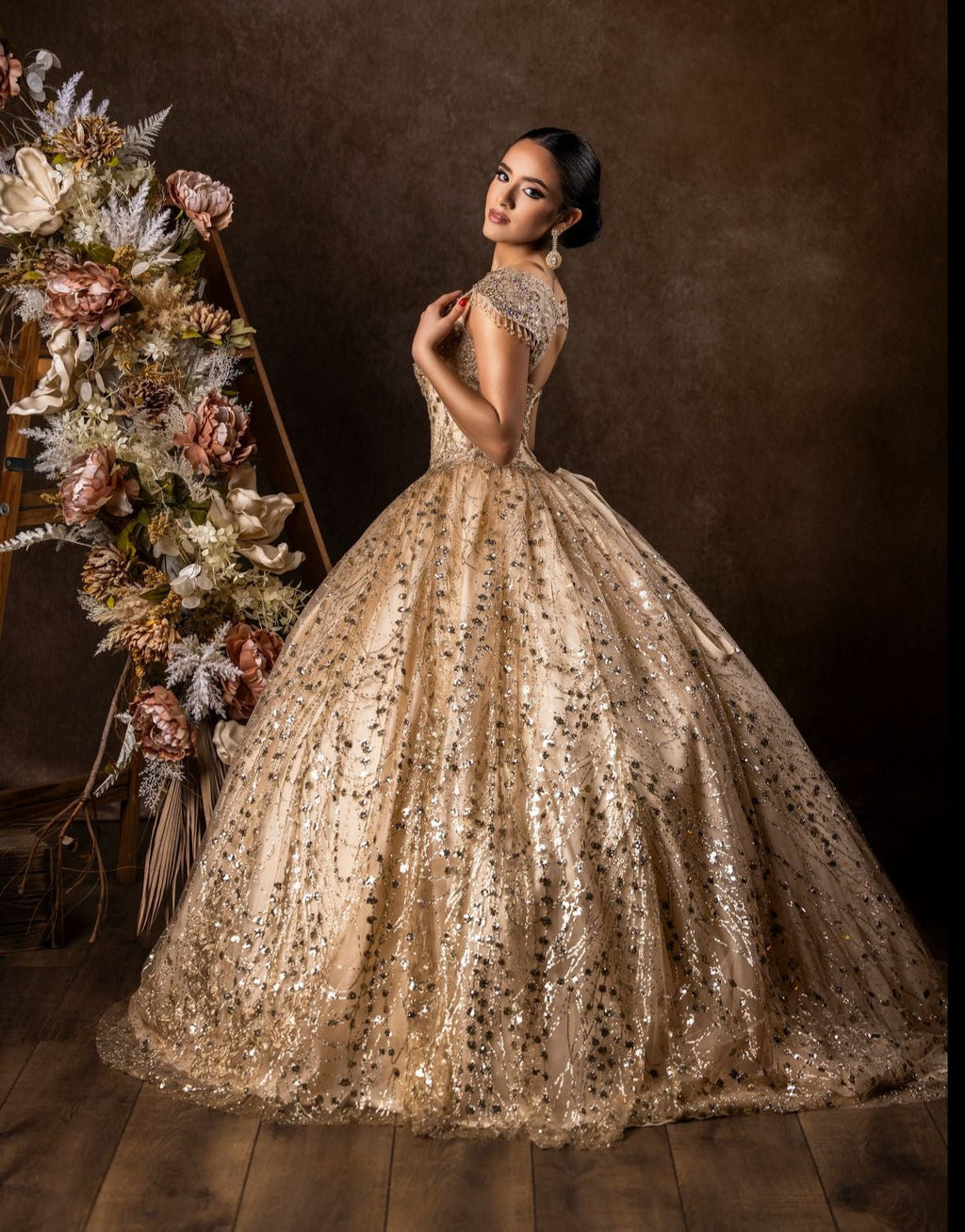 Kos Couture Vestido Largo de Quinceañera Estilo Princesa