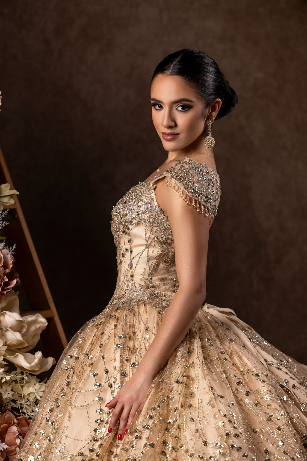 Kos Couture Vestido Largo de Quinceañera Estilo Princesa