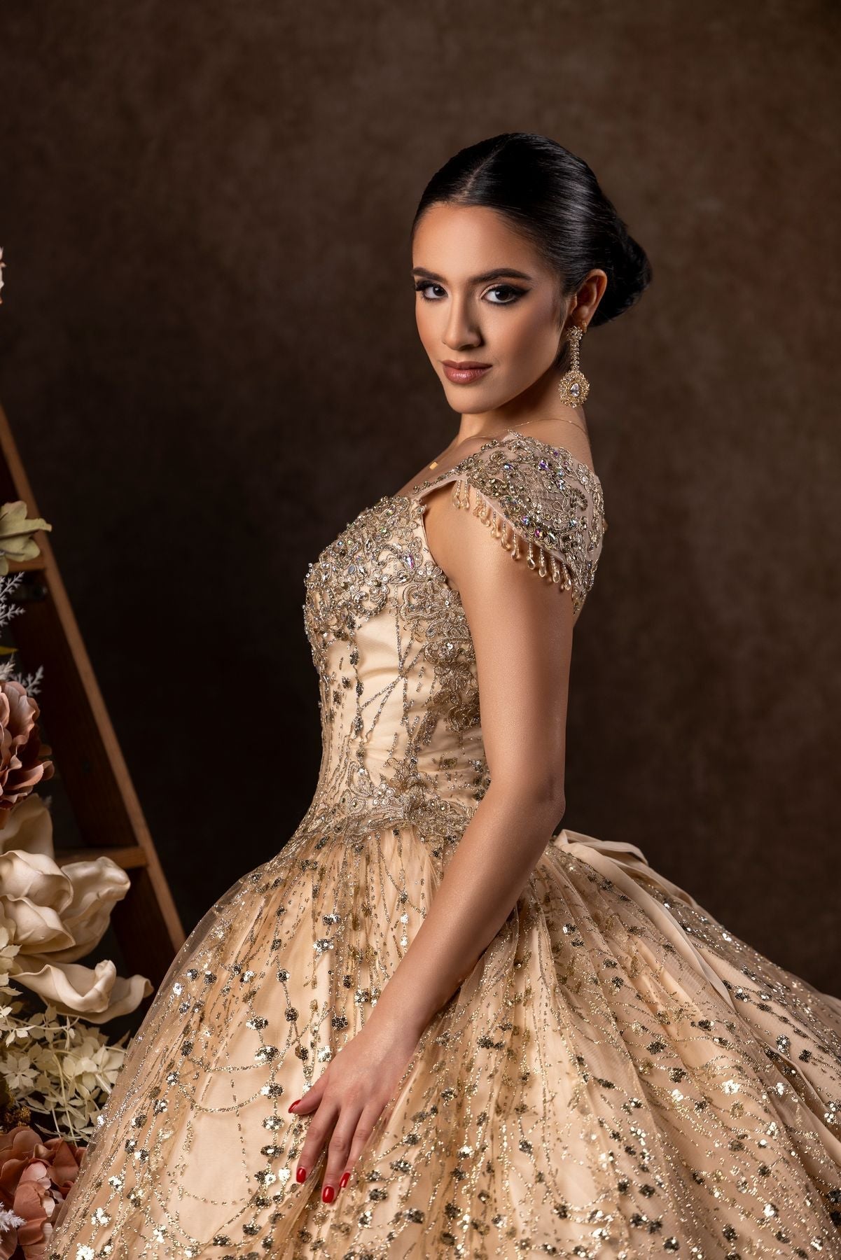 Kos Couture Vestido Largo de Quinceañera Estilo Princesa