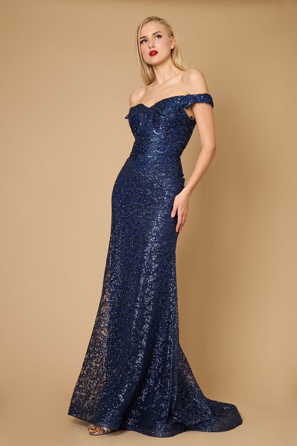 Kos Couture Vestido de Noche Ajustado Corte Sirena Formal