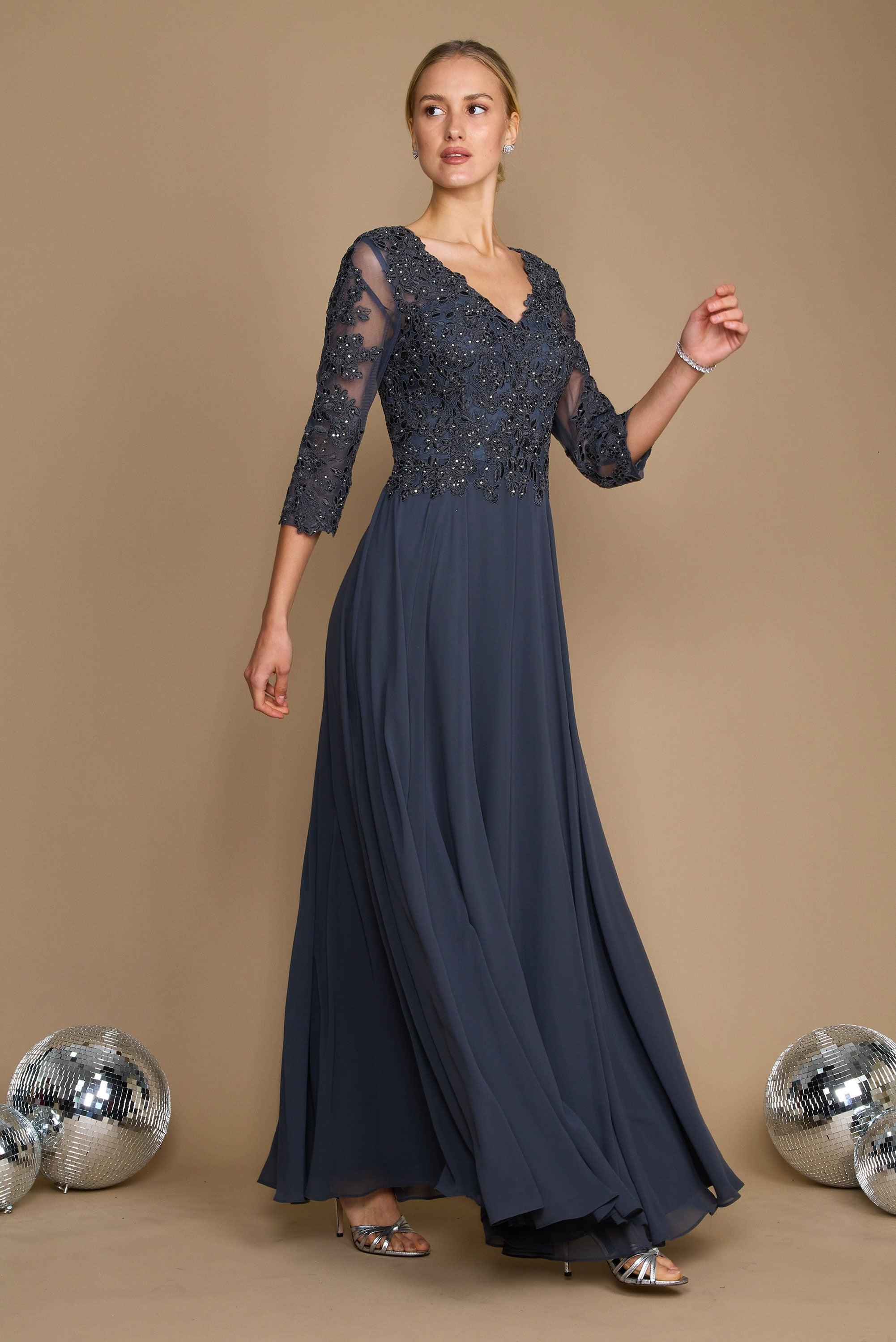 Kos Couture Vestido Largo Formal para la Madre de la Novia