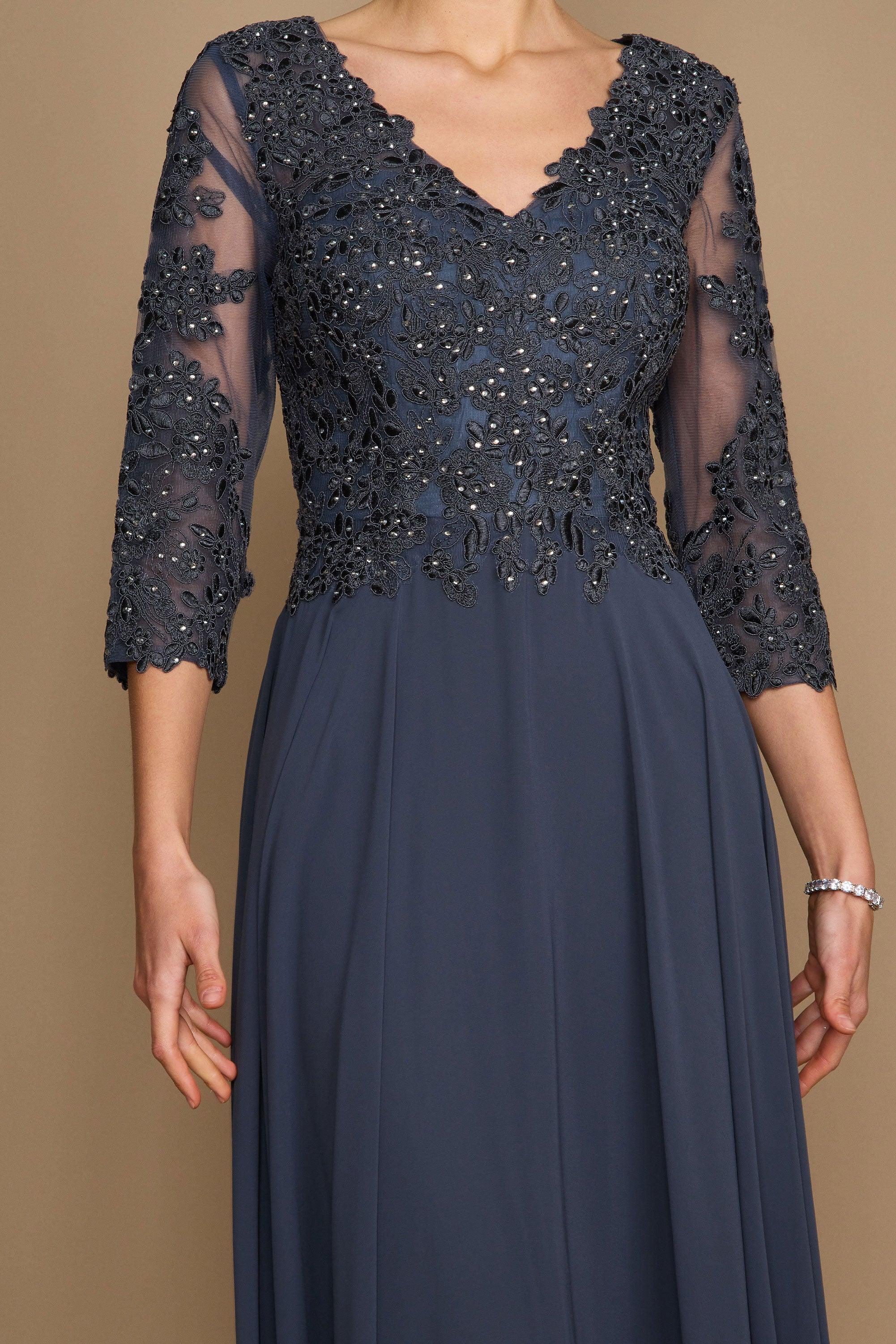 Kos Couture Vestido Largo Formal para la Madre de la Novia