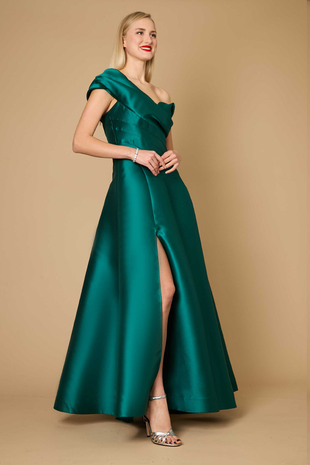 Kos Couture Vestido Largo Formal de Gala de Un Hombro