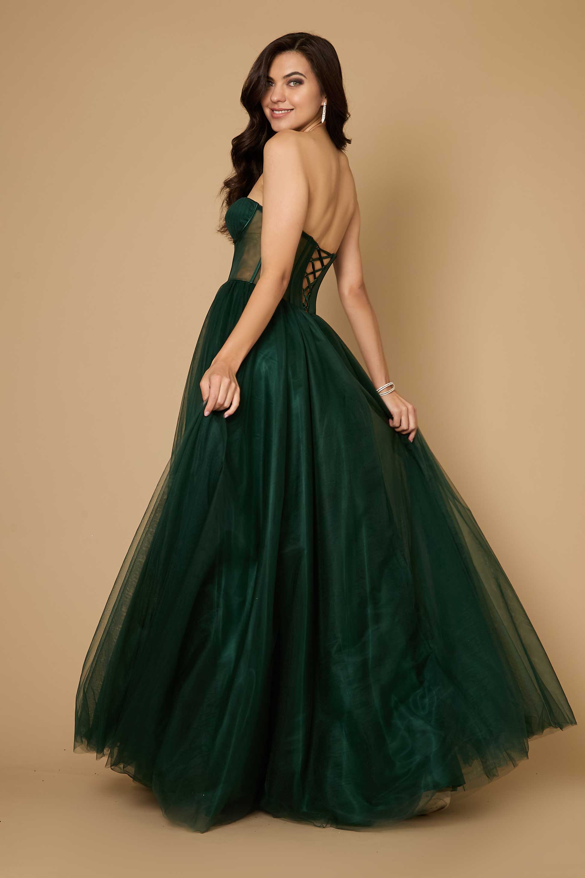 Kos Couture Vestido de Gala Formal con Corset para Graduación