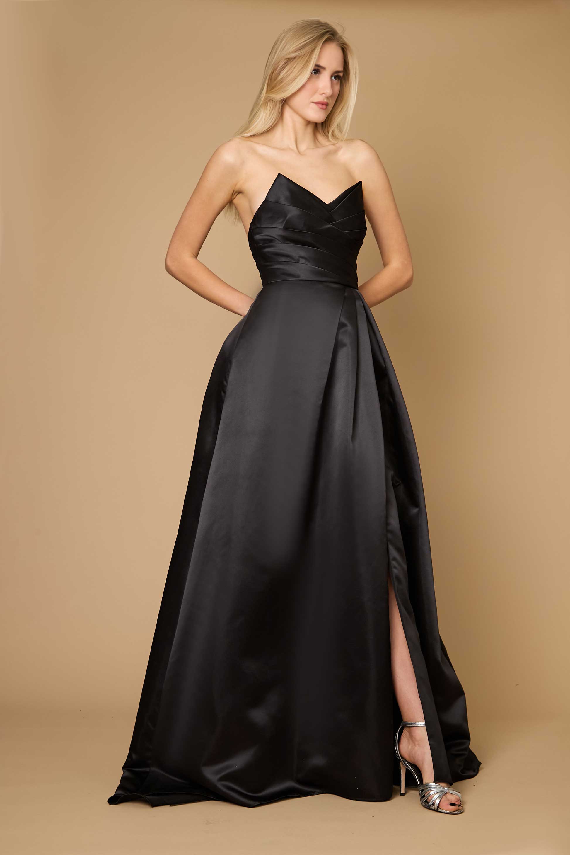 Kos Couture Vestido Largo de Gala Formal Negro de Dylan Davids