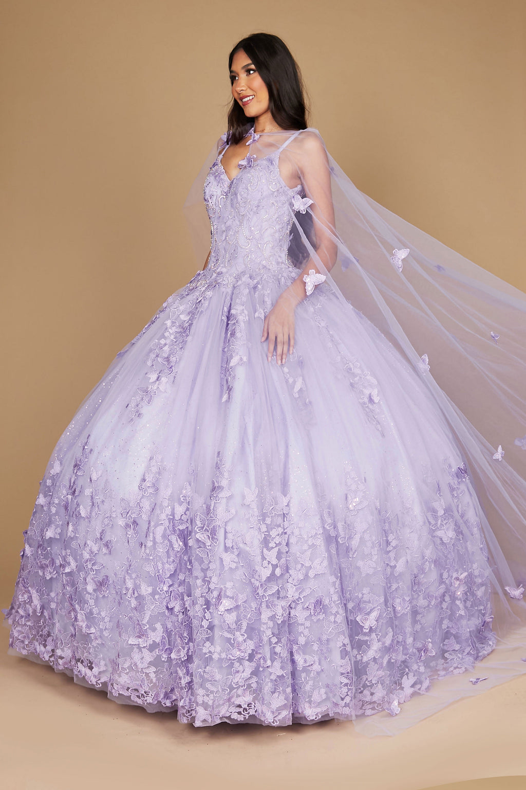 Kos Couture Vestido Largo de Quinceañera Sin Mangas Verde Cazador