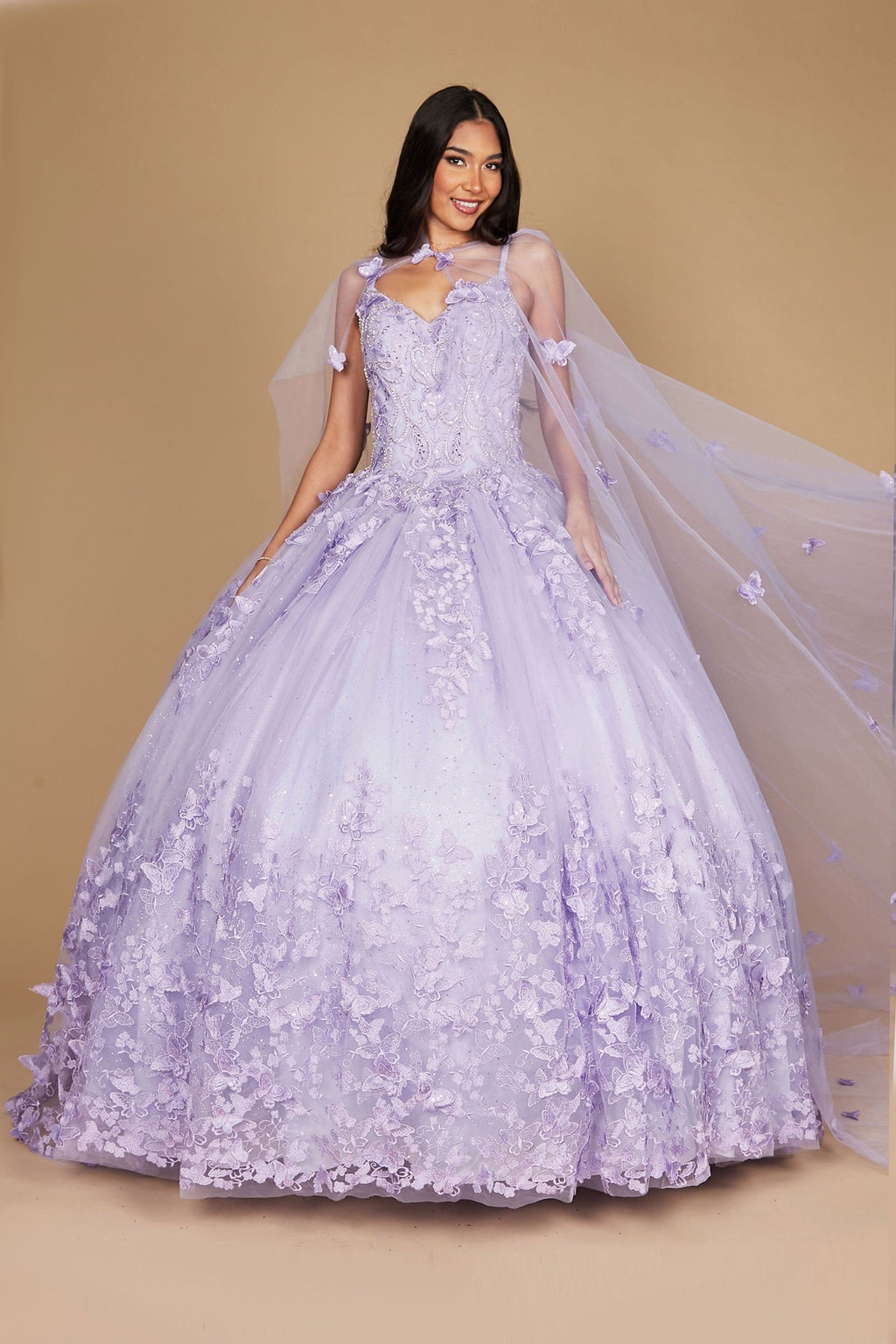Kos Couture Vestido Largo de Quinceañera Sin Mangas Verde Cazador