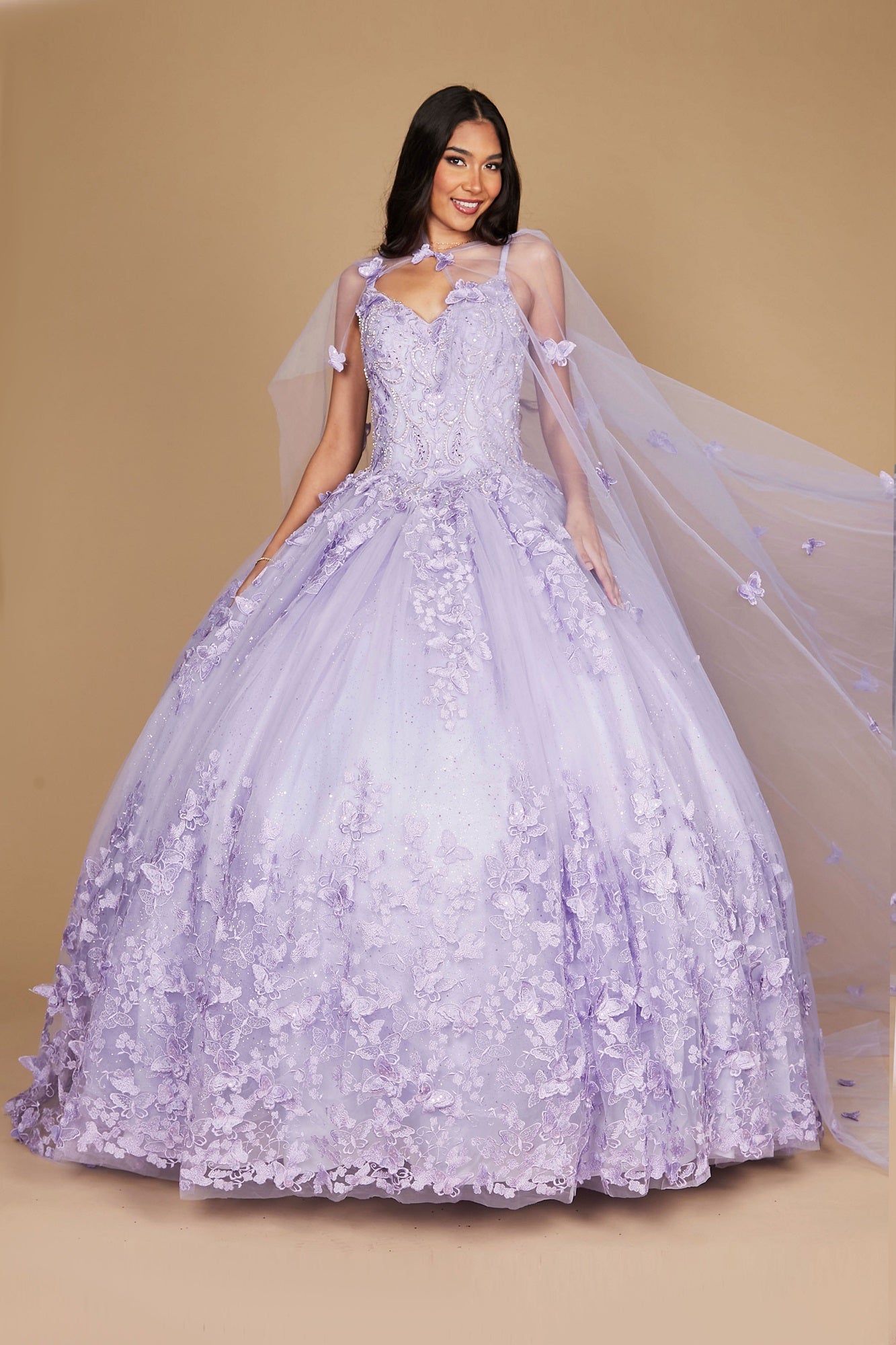 Kos Couture Vestido Largo de Quinceañera Sin Mangas Verde Cazador