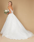 Vestido de Novia Largo y Sencillo de Tirantes Finos Blanco