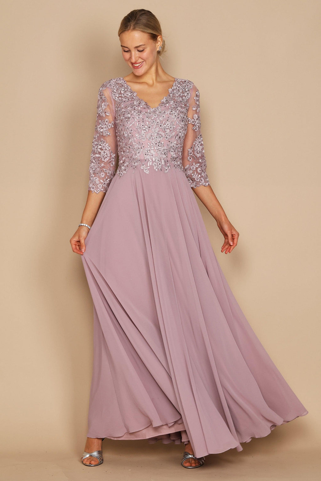 Kos Couture Vestido Largo Formal para la Madre de la Novia