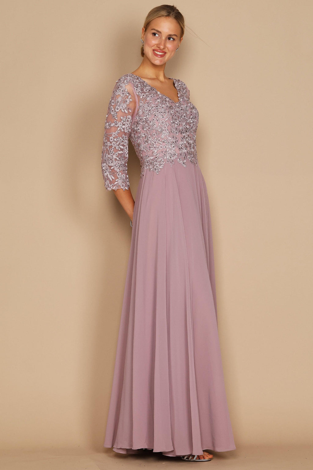 Kos Couture Vestido Largo Formal para la Madre de la Novia